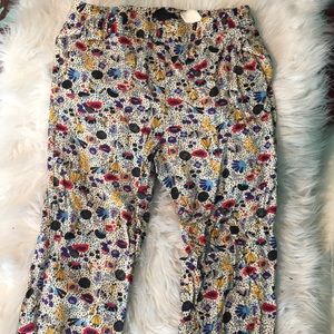 Floral high waisted pants